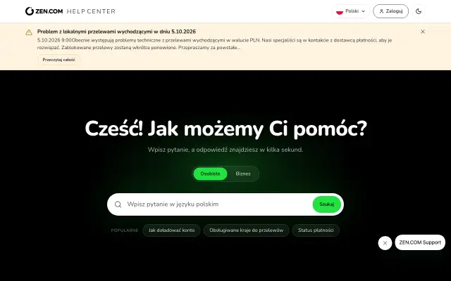 Strona ZEN.COM Centrum Pomocy