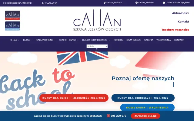 Strona Callan Kraków